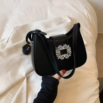 Rhinestone Decorative Shoulder Messenger Bag